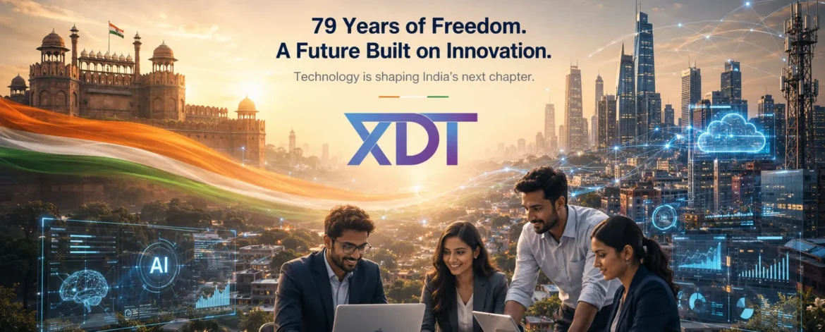India moving from its historic independence into a futuristic digital era India moving from its historic independence into a futuristic digital era