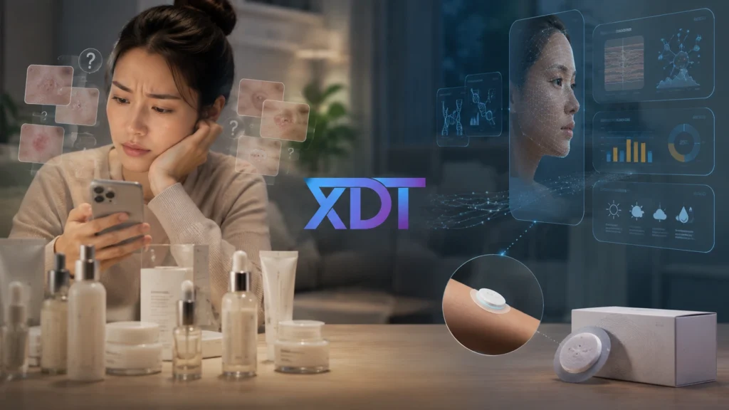 Mobile app displaying personalized skin health reports and recommendations