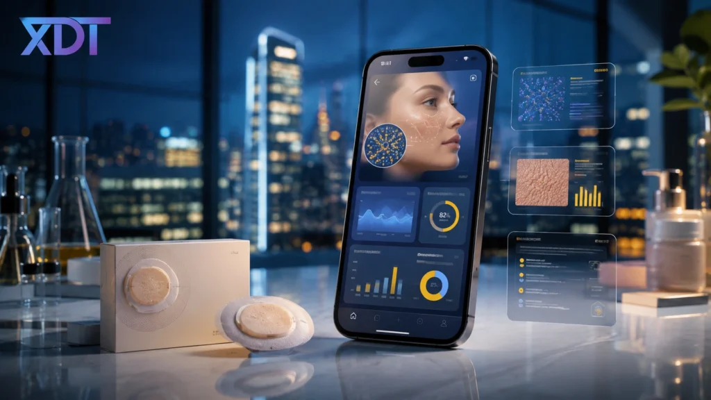 Digital skincare platform connecting microbiome testing and result tracking