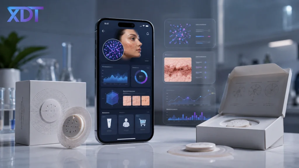 Skin microbiome testing patch for personalized skincare insights