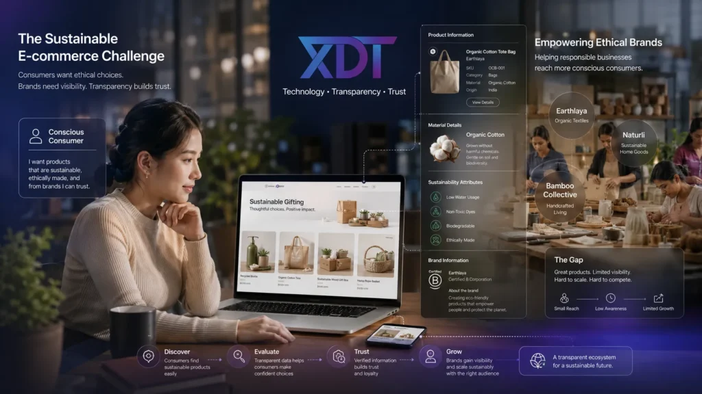 Sustainable e-commerce platform improving product transparency and ethical brand visibility