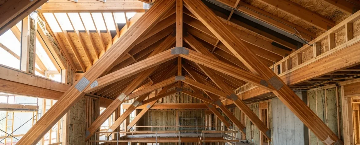 timber-truss-design-guide Modern timber truss design used in residential roof construction
