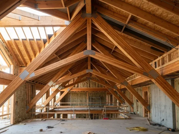 timber-truss-design-guide Modern timber truss design used in residential roof construction