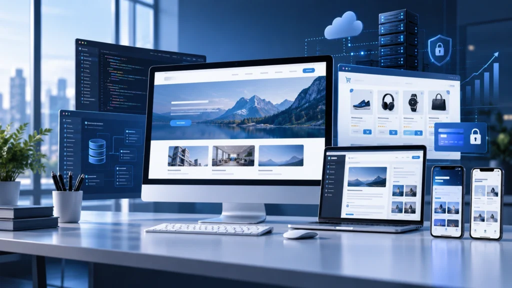 Web development and web application development services including e-commerce, CMS, frontend and backend solutions
